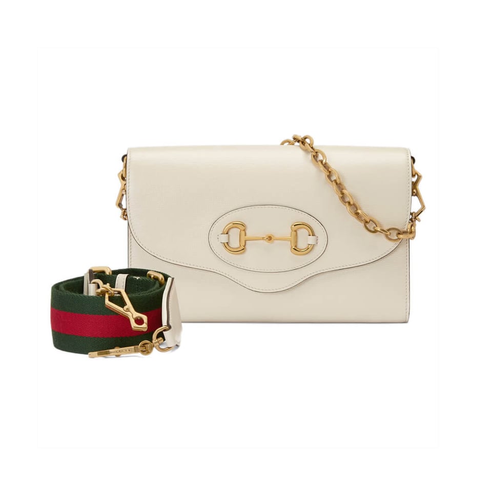 Gucci Horsebit 1955 Small Bag In White Leather view 2