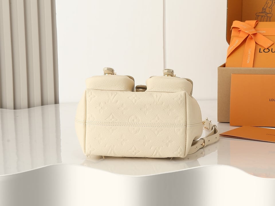 Louis Vuitton Backup Backpack – Monogram Empreinte Leather Cream M47106 22cm/ 8.7cm view 7
