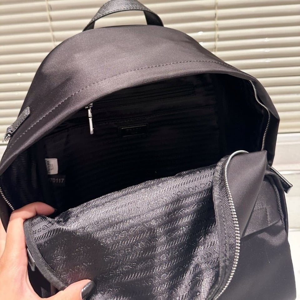 Prada Re Nylon Backpack Black 42Cm view 7