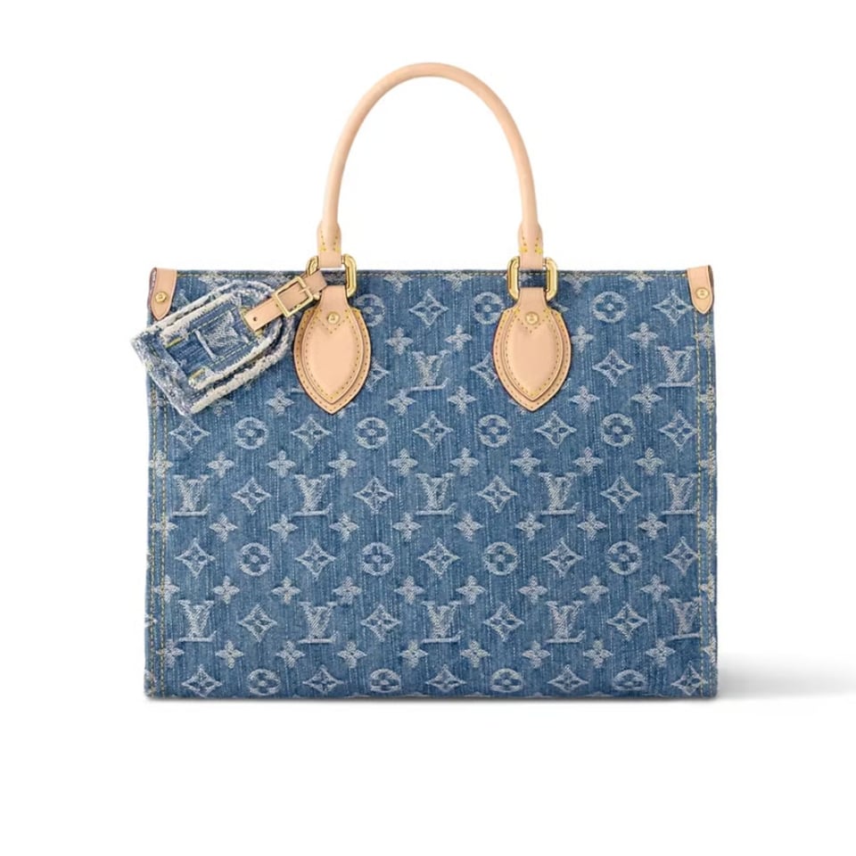 Louis Vuitton New Lv Remix Onthego Mm Denim Blue 35Cm M46871 view 2