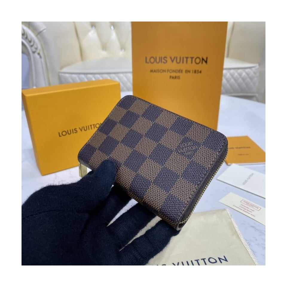 Louis Vuitton Damier Ebene Zippy Coin Purse Brown view 3
