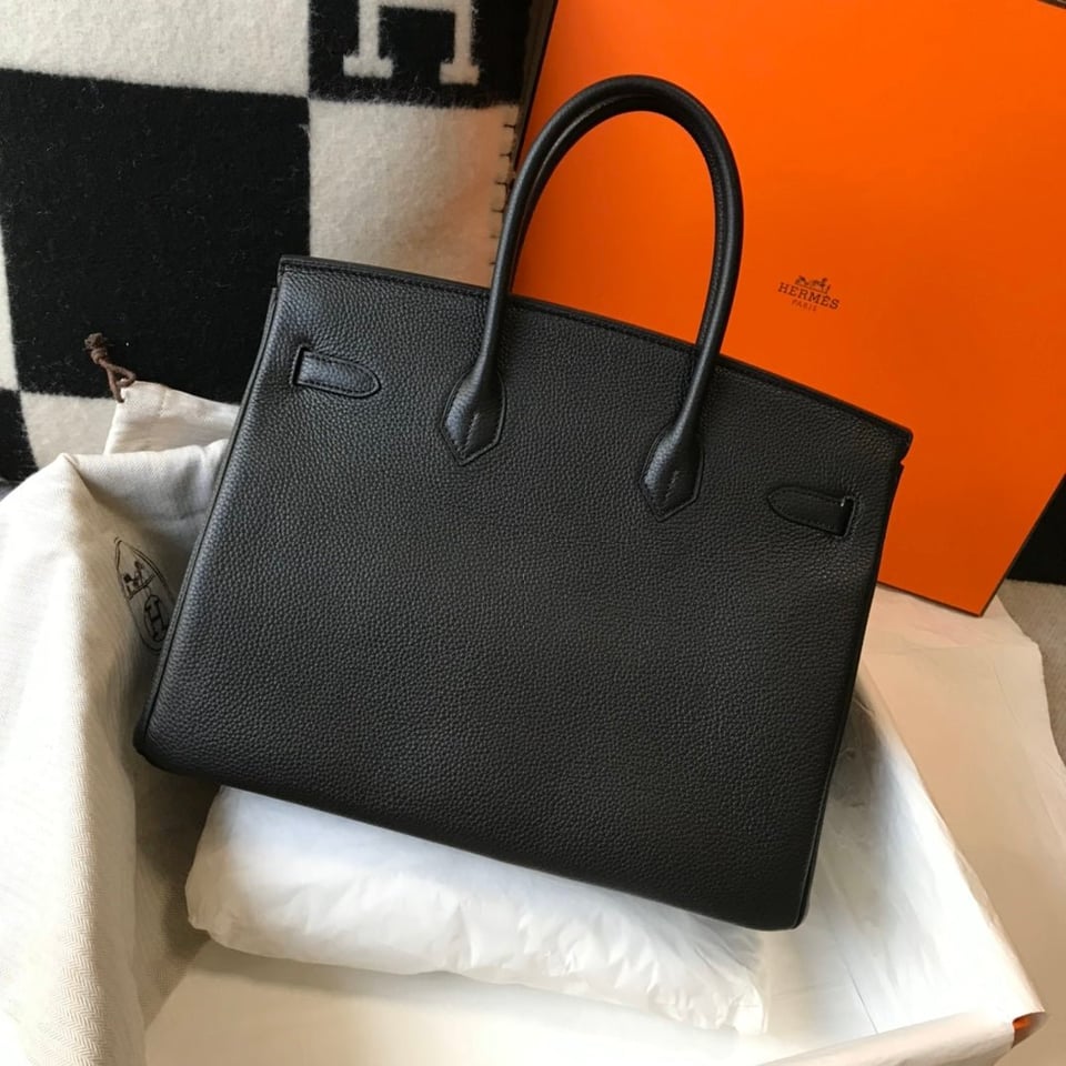 Hermes Birkin 35Cm Bag Black Togo Silver Hardware view 6