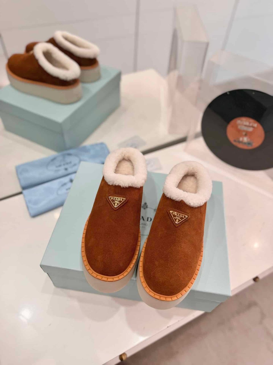 Prada Suede Mules Cinnamon 1S715N X0O F0401 F Zg50 view 4