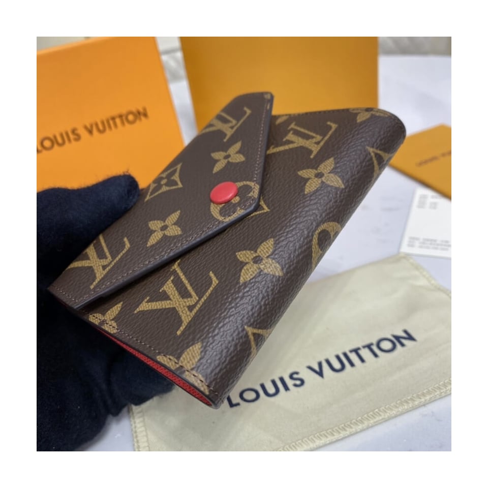 Louis Vuitton Monogram Canvas Victorine Wallet Red view 5