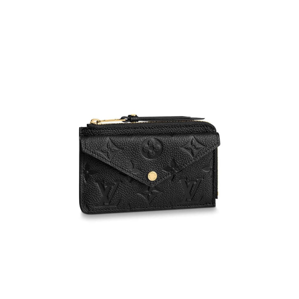 Louis Vuitton Monogram Empreinte Card Holder Recto Verso Black view 2