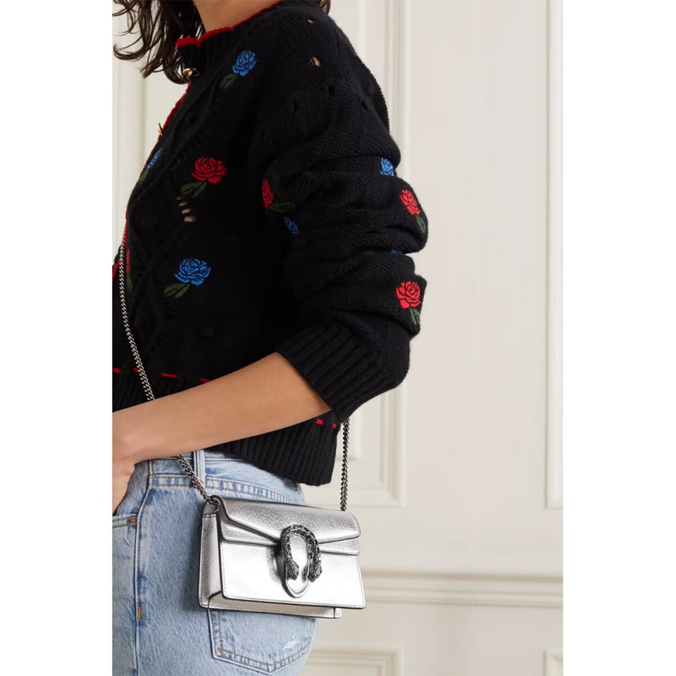 Gucci Dionysus Super Mini Bag in Silver view 3
