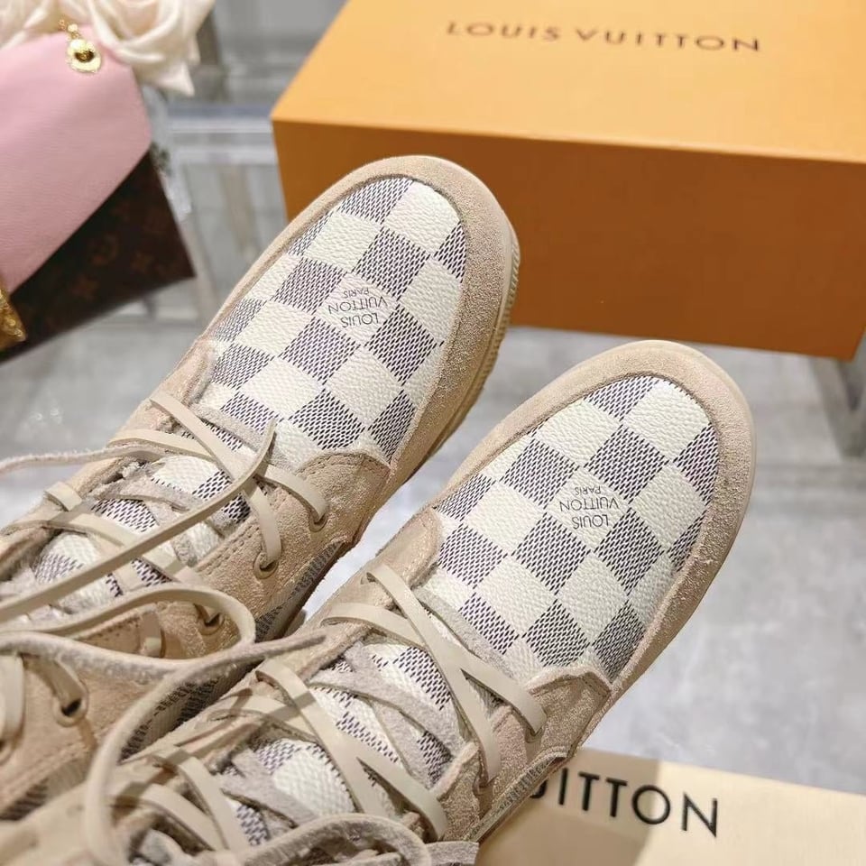 Louis Vuitton Laureate Platform Desert Boot Damier Azure view 3