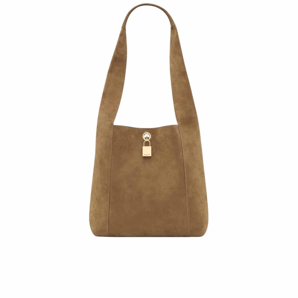 Saint Laurent Tanger In Suede Biscuit Brown 28Cm