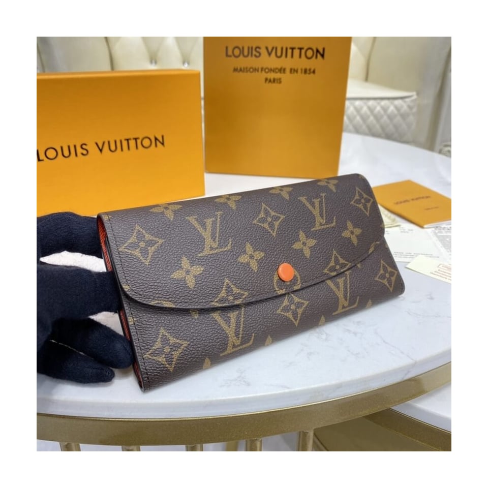 Louis Vuitton Monogram Canvas Emilie Wallet Orange