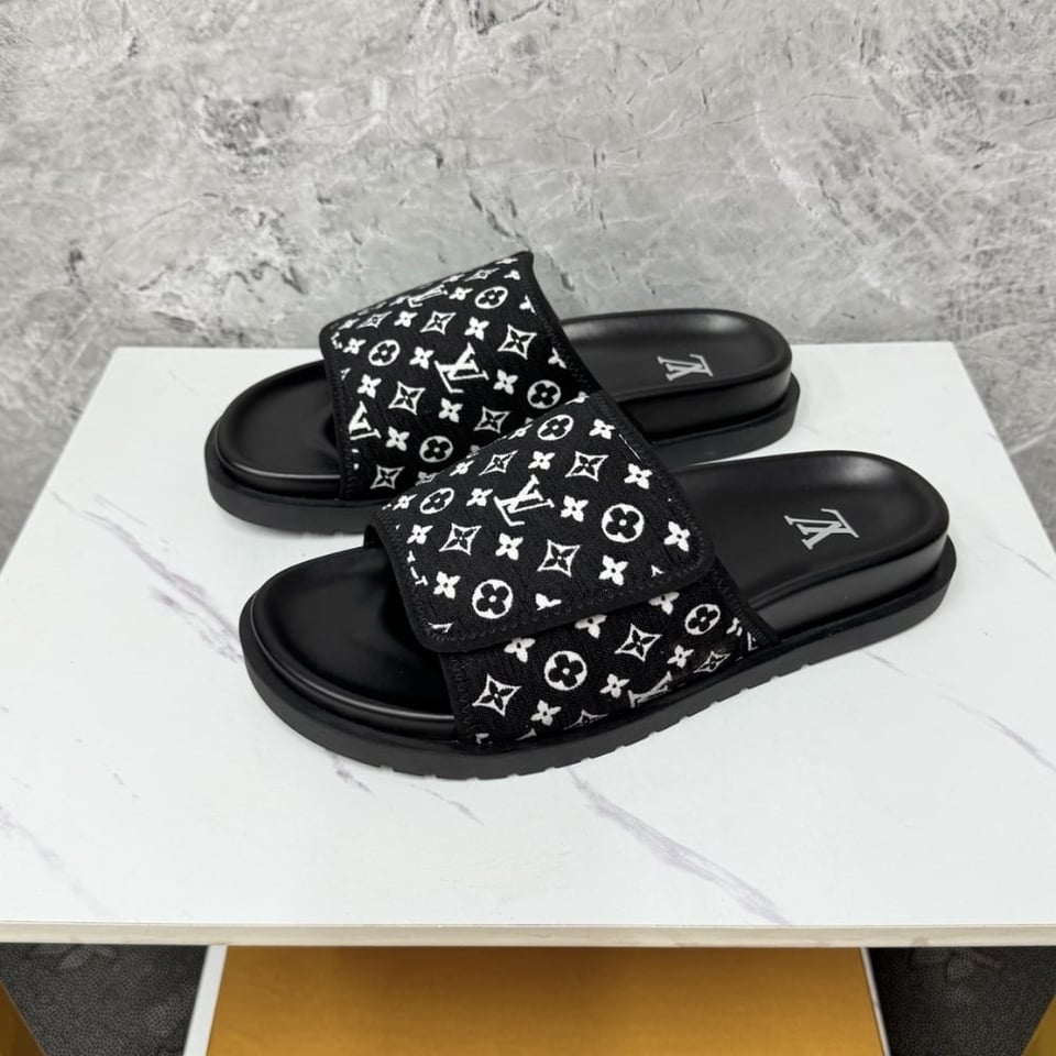 Louis Vuitton Miami Mule Mini Monogram Fabric Black 1Abftr view 4