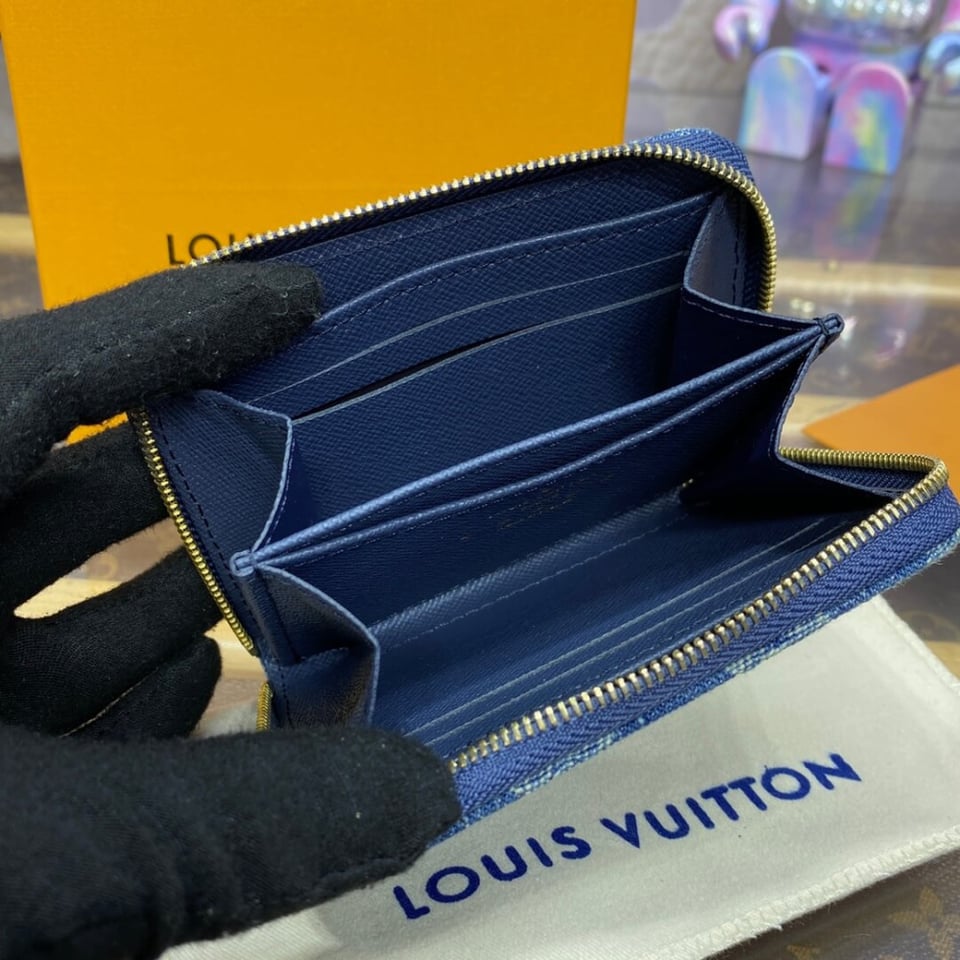 Louis Vuitton Monogram Denim Lou Wallet view 11