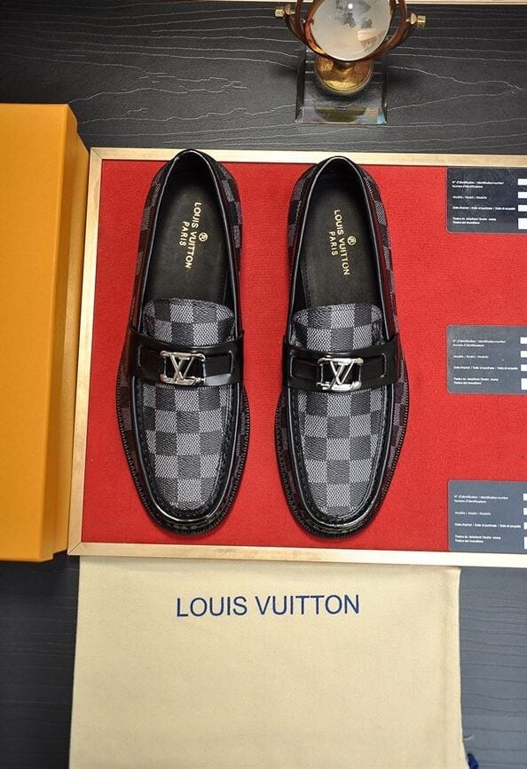 Louis Vuitton LV Monte Carlo Mocassin Damier Black Loafers for Men view 6
