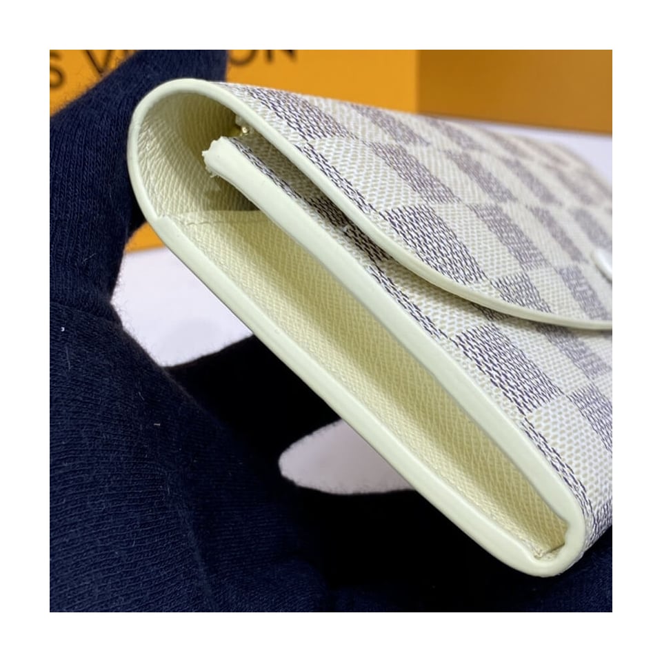 Louis Vuitton Damier Azur Emilie Wallet Beige view 6