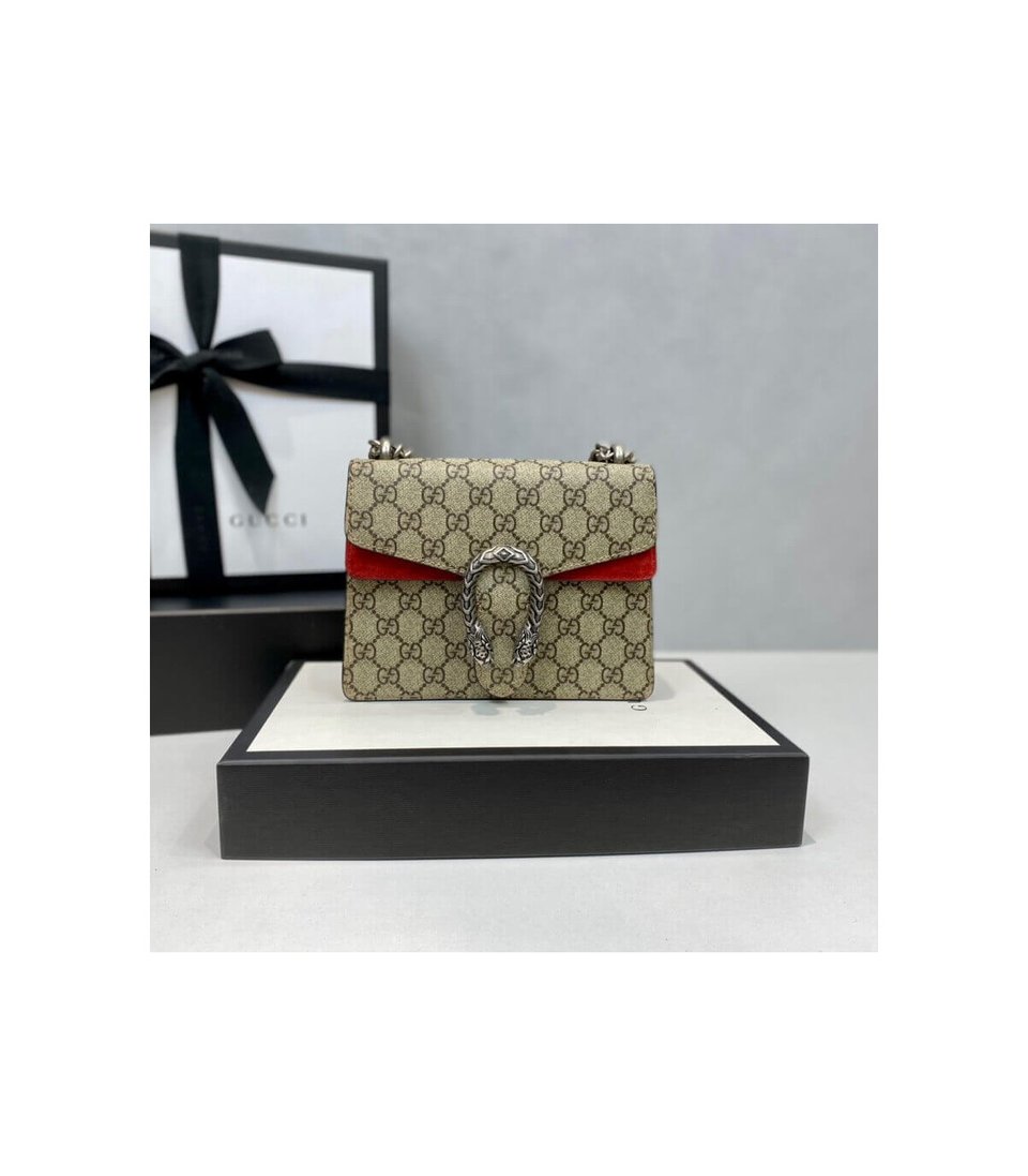 Gucci Dionysus GG Supreme Mini Bag Red 20cm view 8