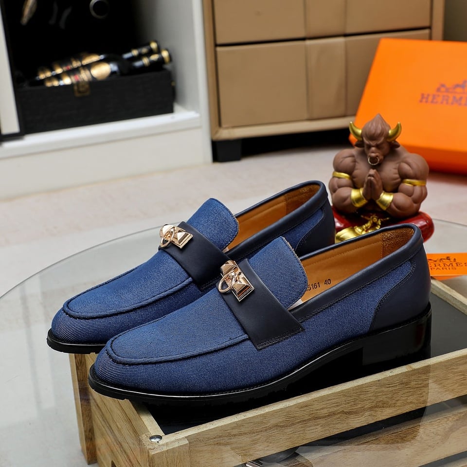 Hermes Blaise Loafer Blue view 10