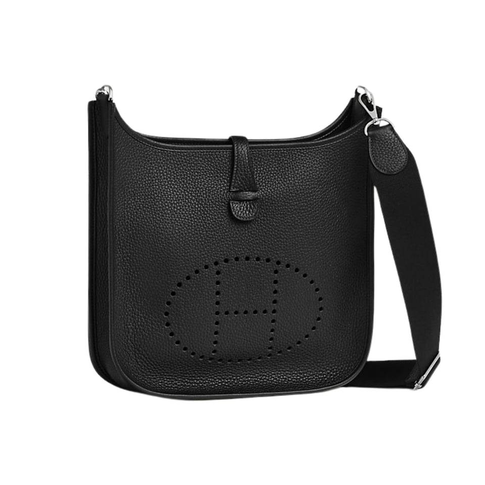 Hermes Evelyne III 29 Bag Black With Silver Toned Hardware 29cm H056277CK89 view 3