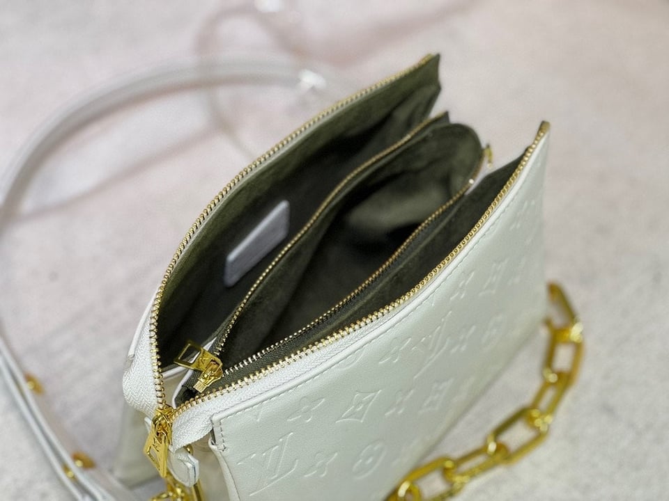 Louis Vuitton Coussin BB 22cm/8.7in Monogram Empreinte Leather White M20770 – Women view 8