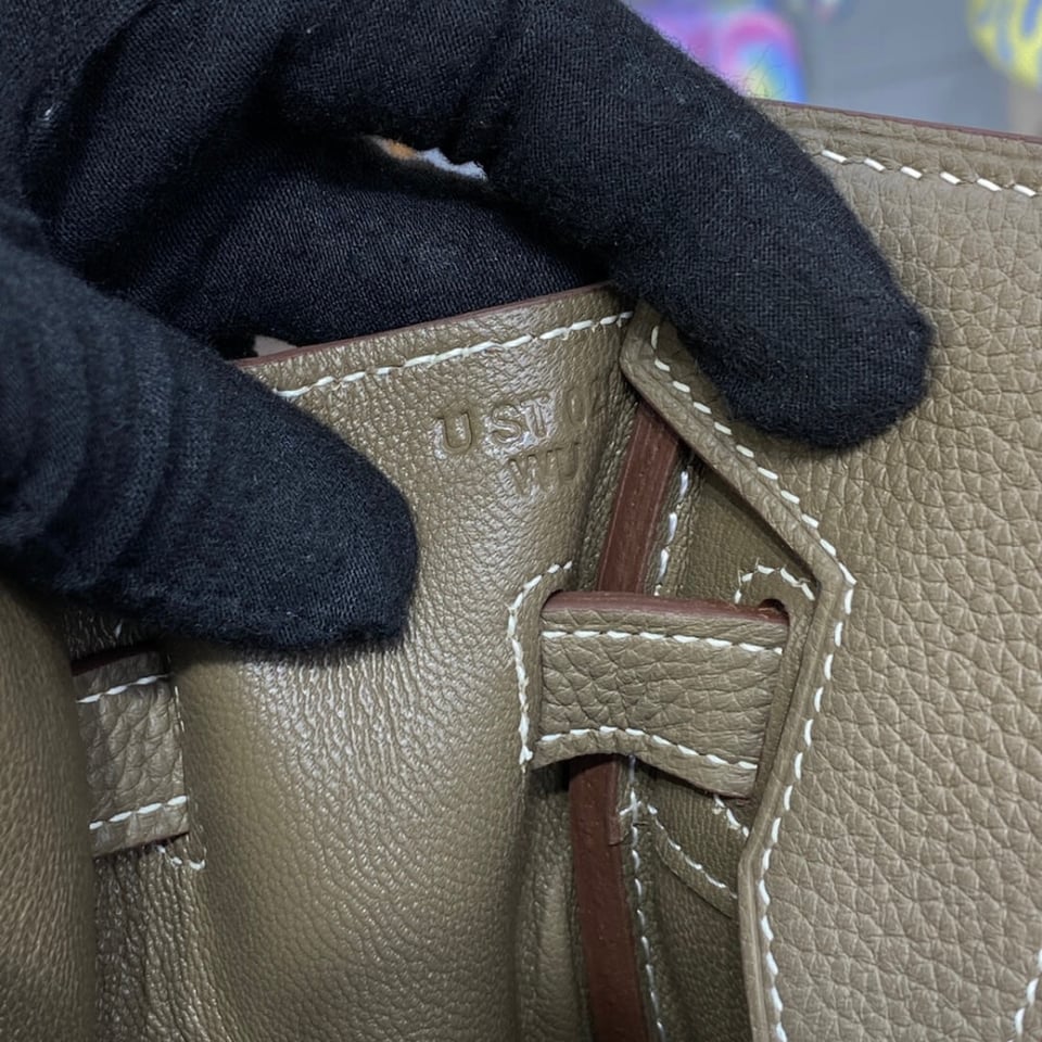 Hermes Birkin 30 Bag Etoupe Gold Hardware Togo Leather view 14