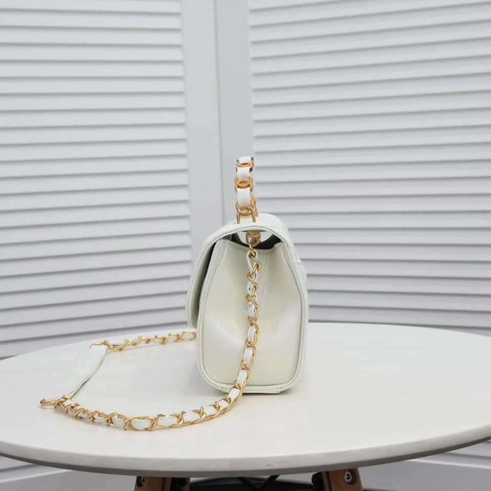 Chanel Mini Flap Handle White 19Cm/7.6in view 5