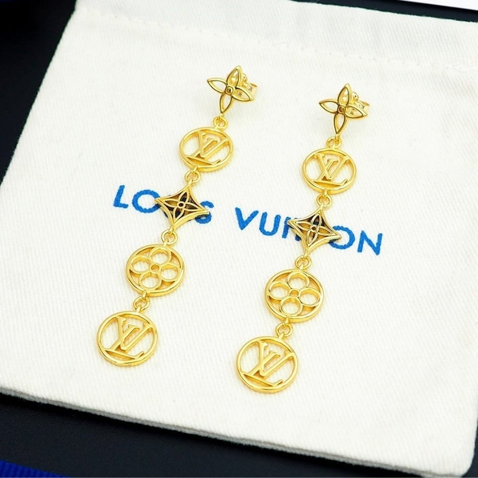 Louis Vuitton Lv Lace Earrings Gold M01072 view 2