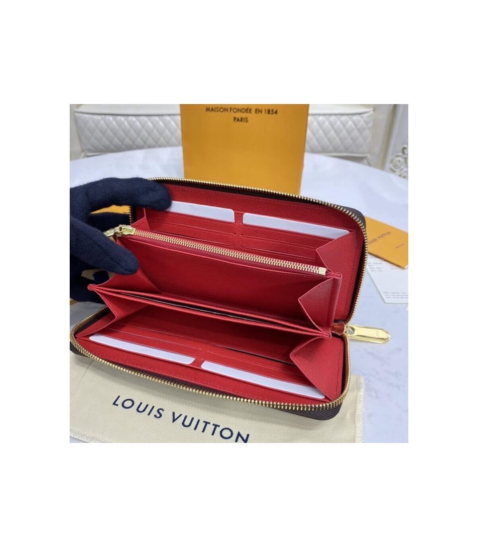 Louis Vuitton Monogram Zippy Wallet Red view 11