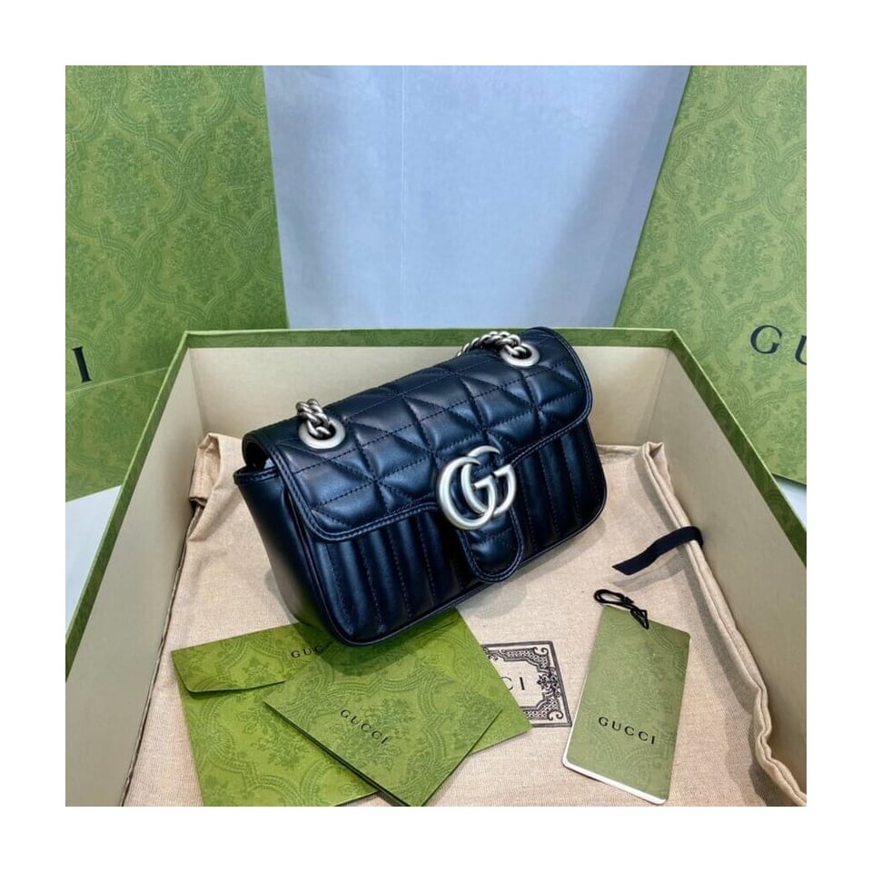 Gucci GG Marmont Mini Shoulder Bag Black view 12