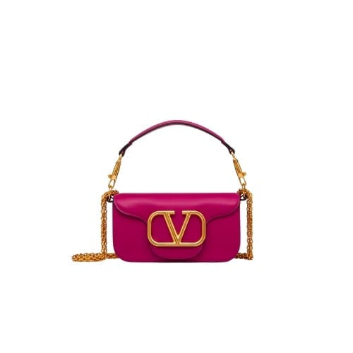 Valentino Locò Small Shoulder Bag In Calfskin Rose Violet 1W2B0K53Zxlm24 view 2