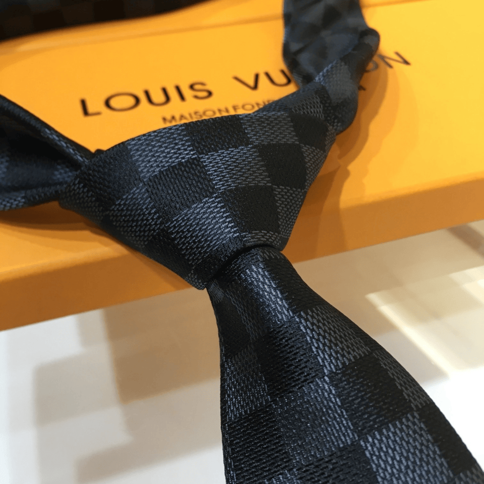 Louis Vuitton Black Damier Canvas Tie For Men view 10
