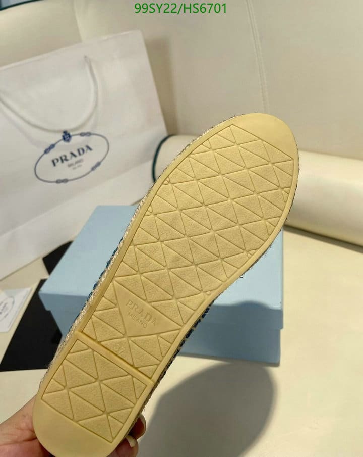 Prada Linen Espadrilles Blue 1S841M376F0013F020 view 8