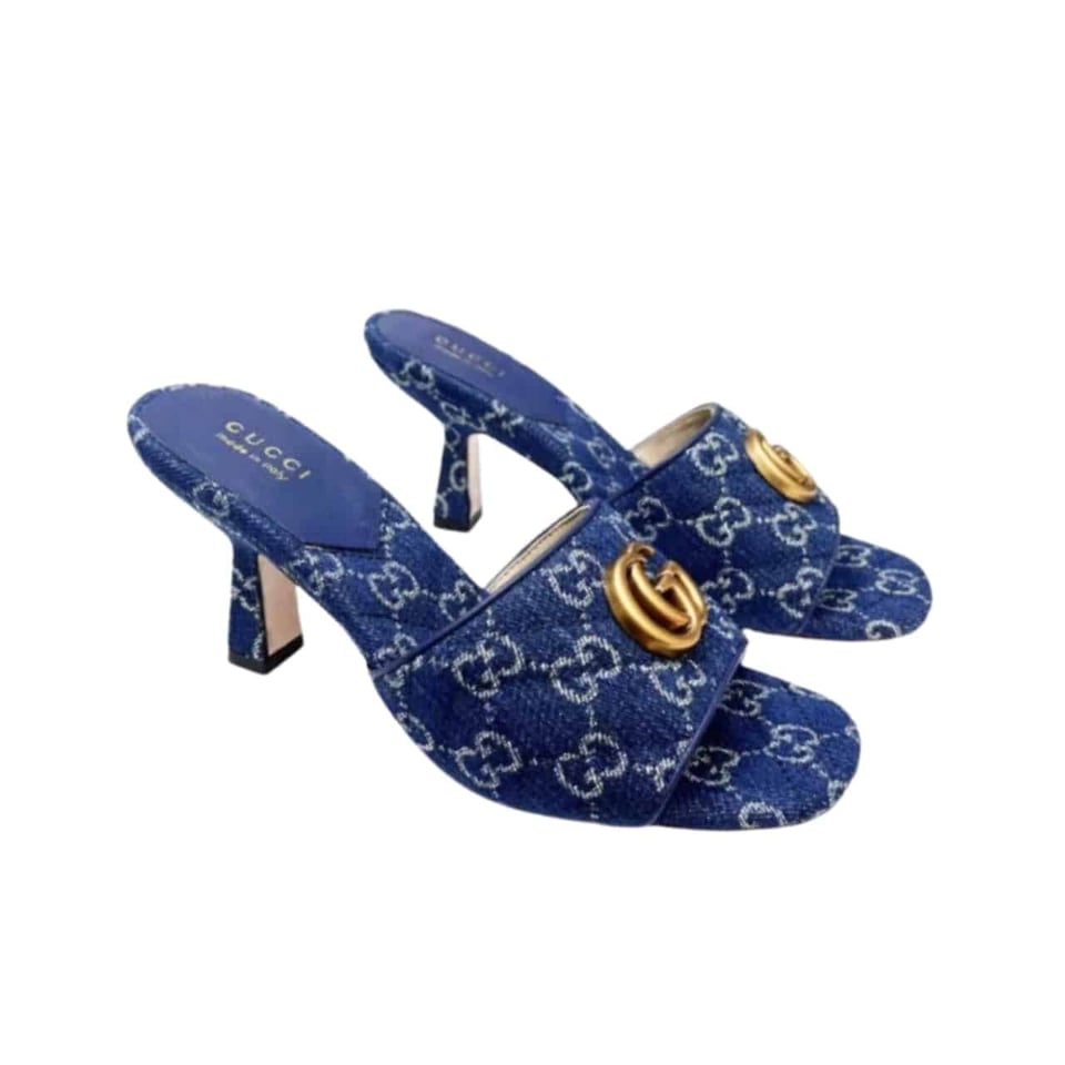 Gucci Women’S Gg Denim Sandals view 2