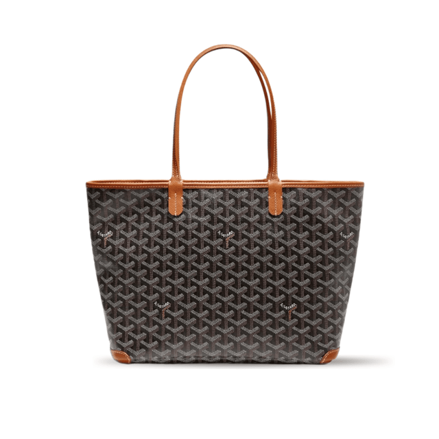 Goyard Artois PM Tote Bag 40Cm Black And Tan Canvas