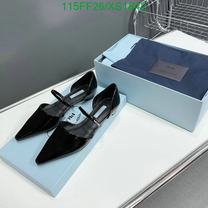 Prada Leather Ballet Flats Black view 5