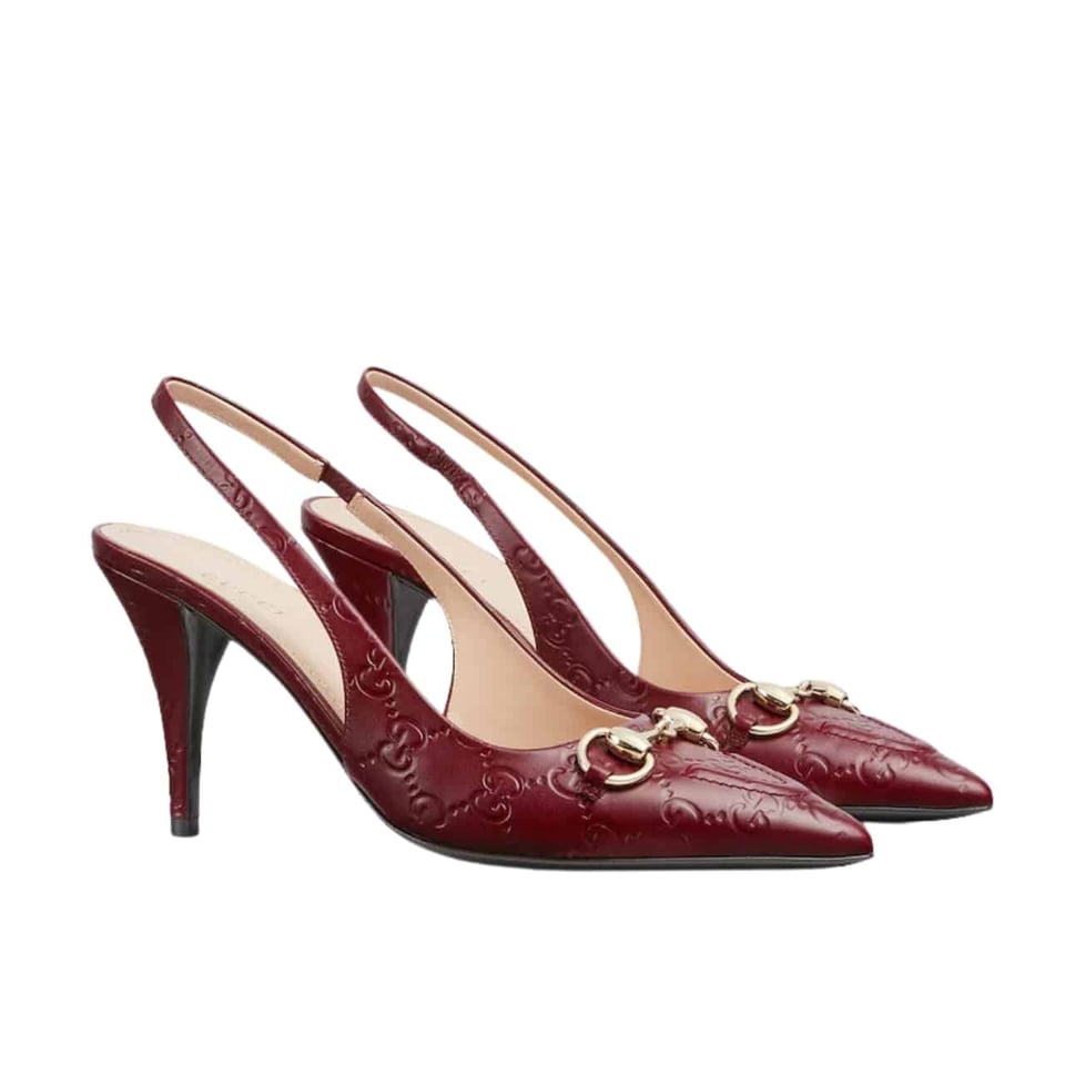 Gucci Women’S Horsebit Pump Gg Leather Rosso Ancora Red ?792065 Aaegj 6207 view 2