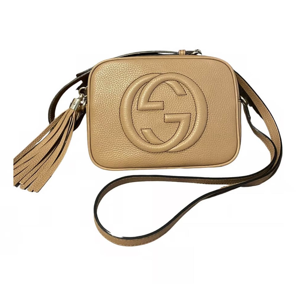 Gucci Soho Small Leather Disco Bag Apricot view 2