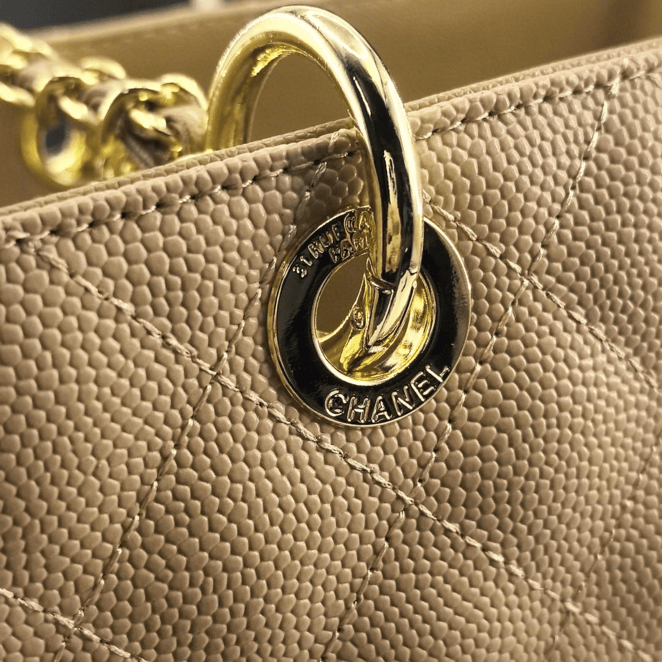 Chanel Grand Shopping Tote Bag Gold 33Cm/13in view 5