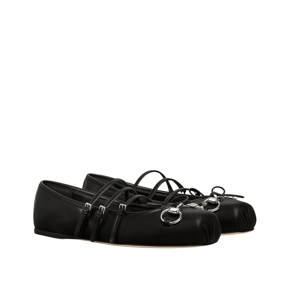 Gucci Women’S Horsebit Ballet Flat Sacchetto Black 814318 Aaea4 1000 view 2