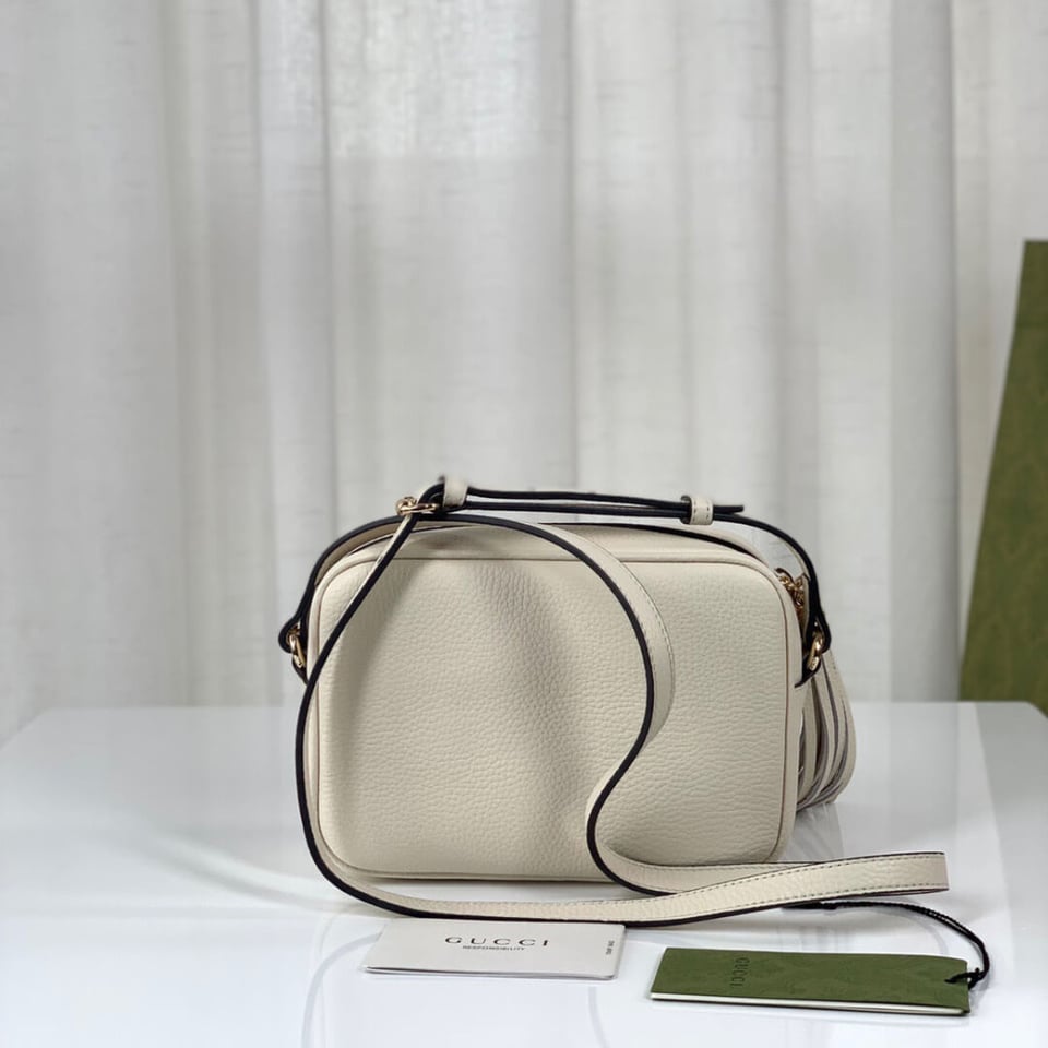 Gucci Soho Small Leather Disco Bag White view 9