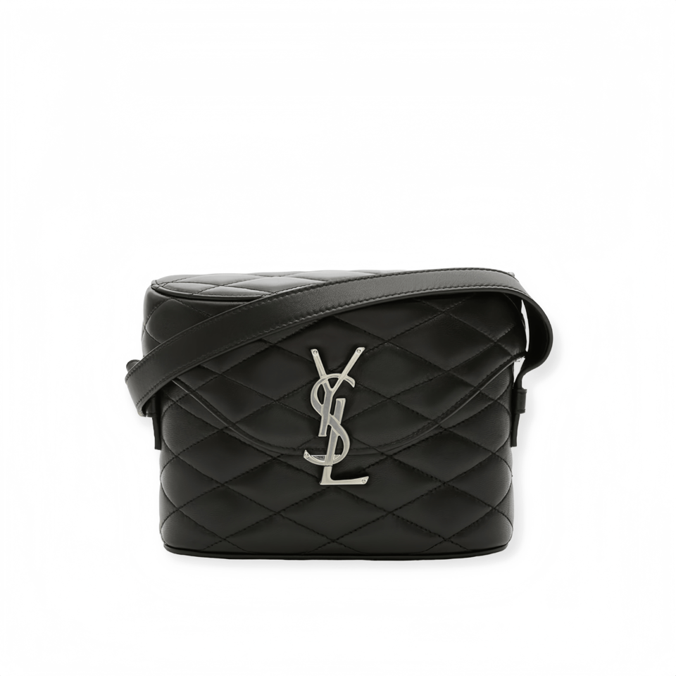 Saint Laurent June Box Bag In Quilted Black view 2