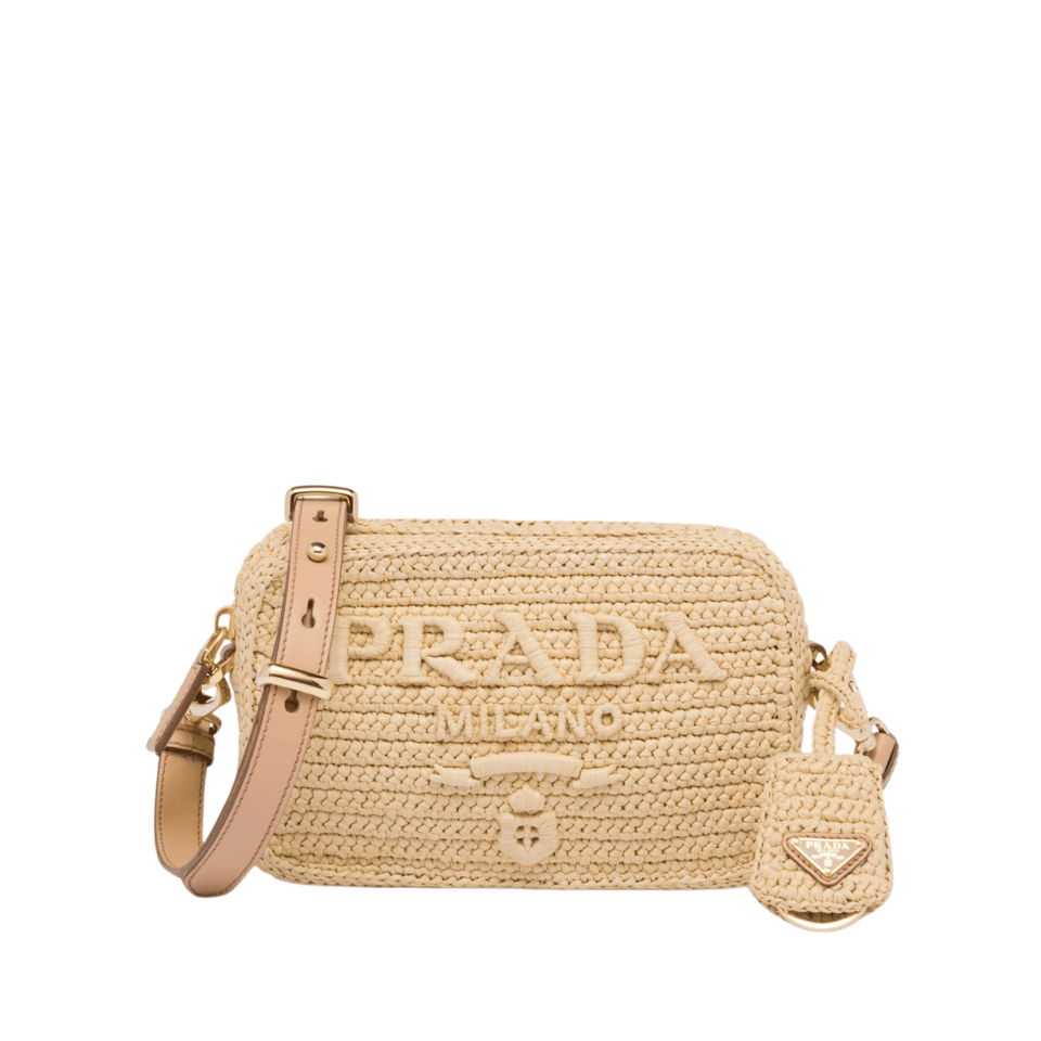 Prada Crochet Prada Brique Bag Natural 20Cm view 2