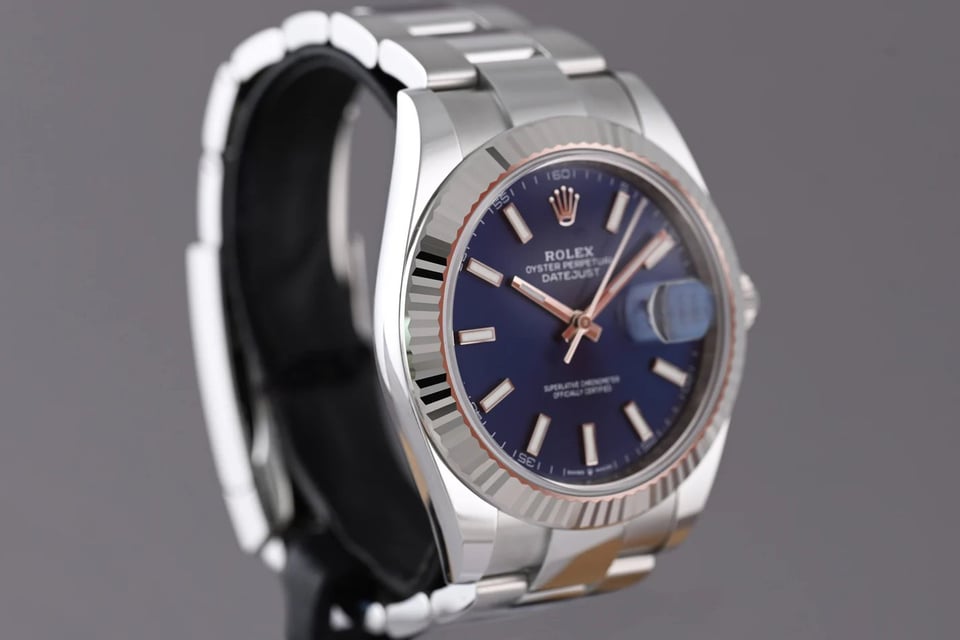 Rolex Datejust 41mm Blue Dial 126334 Oyster view 10