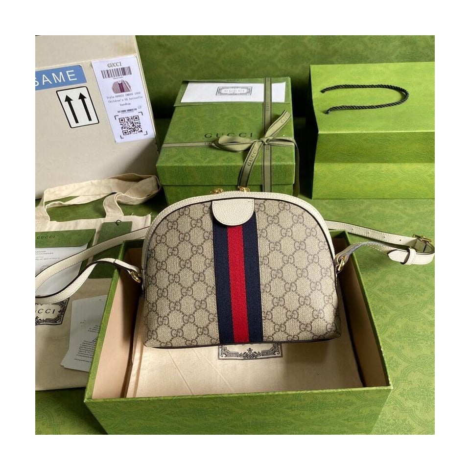 Gucci Ophidia GG Small Shoulder Bag in White view 2