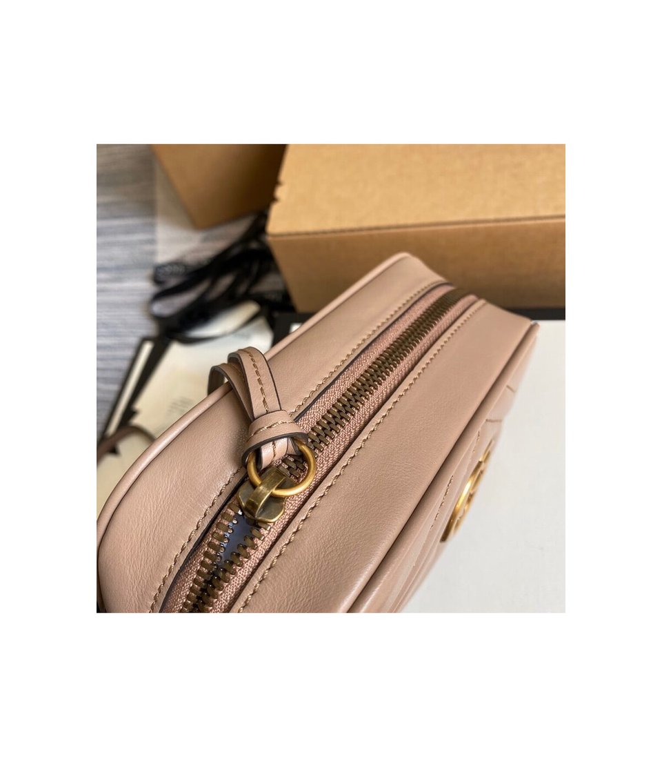 Gucci GG Marmont Matelasse Mini Bag Nude Pink view 13