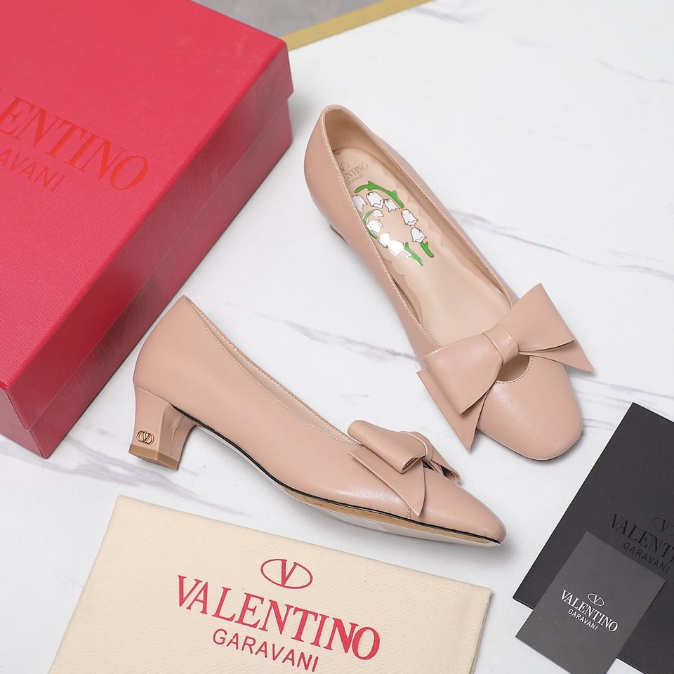 Valentino Bowow Pumps In Kidskin Water Rose 6W2S0Lb5Ddt W34 view 7