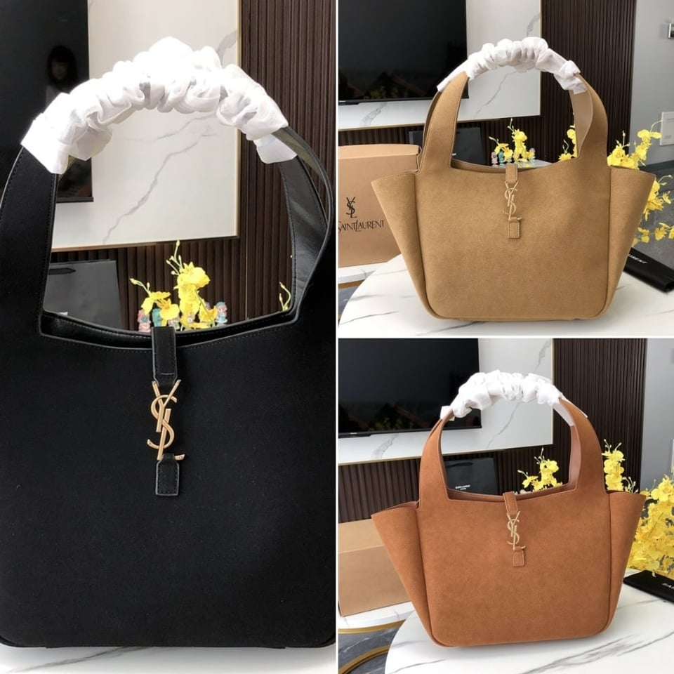 Saint Laurent Le 5 A 7 Bea In Suede Black 55Cm view 4