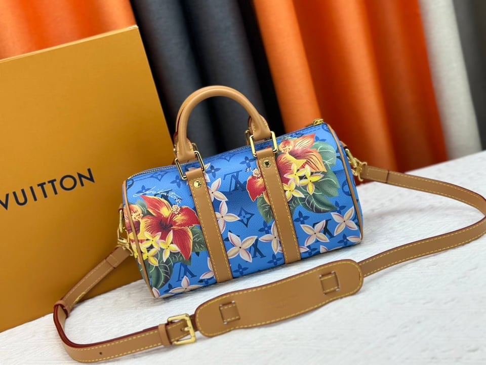 Louis Vuitton Keepall Bandouliere 25 Bright Blue 25Cm M24999 view 6
