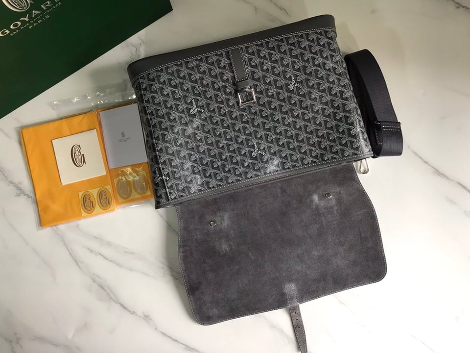 Goyard Citadin Bag 38Cm Grey Canvas view 9