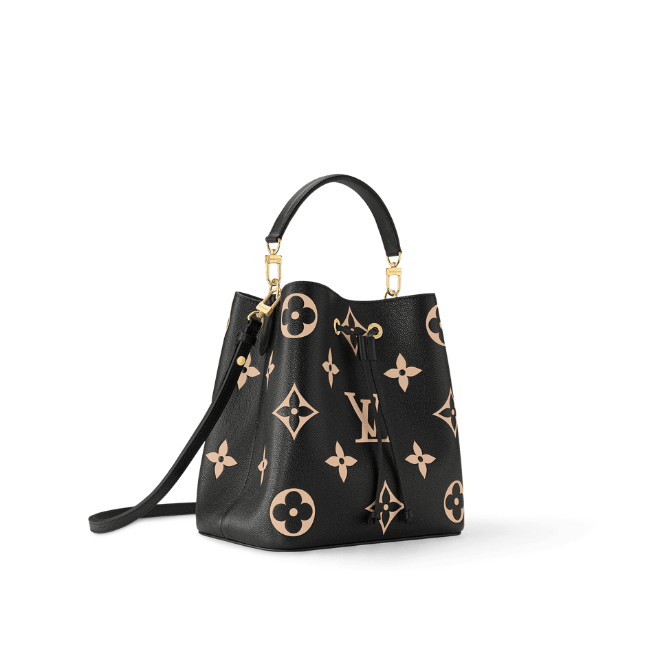 Louis Vuitton Néonoé Mm Bicolor Monogram Empreinte Leather – Women – Handbags Black 26cm/ 10.2in view 5