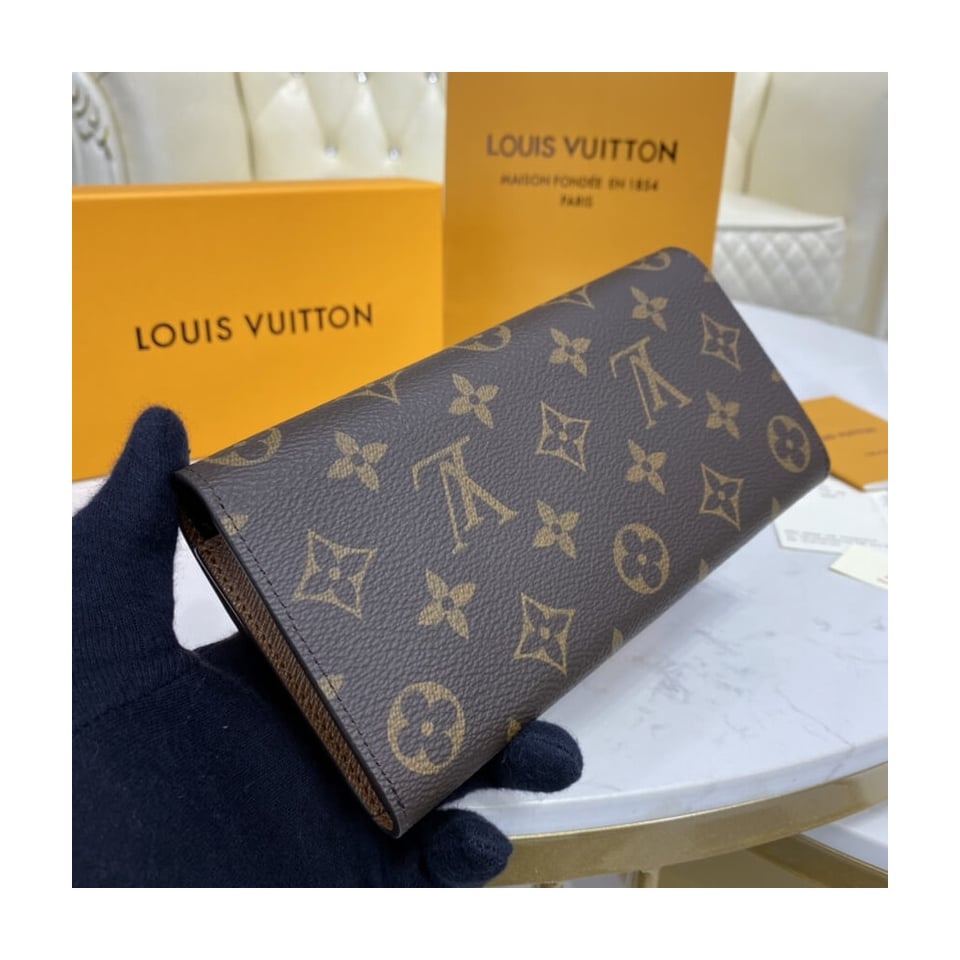 Louis Vuitton Monogram Canvas Emilie Wallet Brown view 4