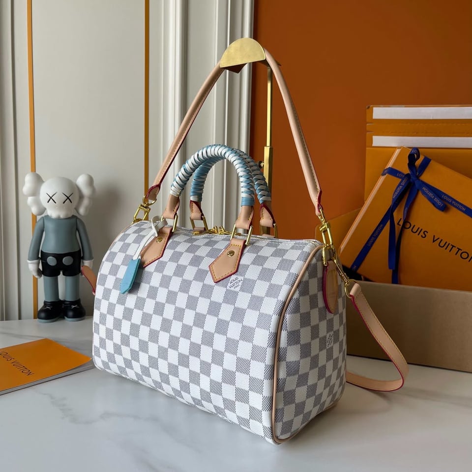 Louis Vuitton Speedy 30 Soft Damier Azur Canvas N40908 view 7