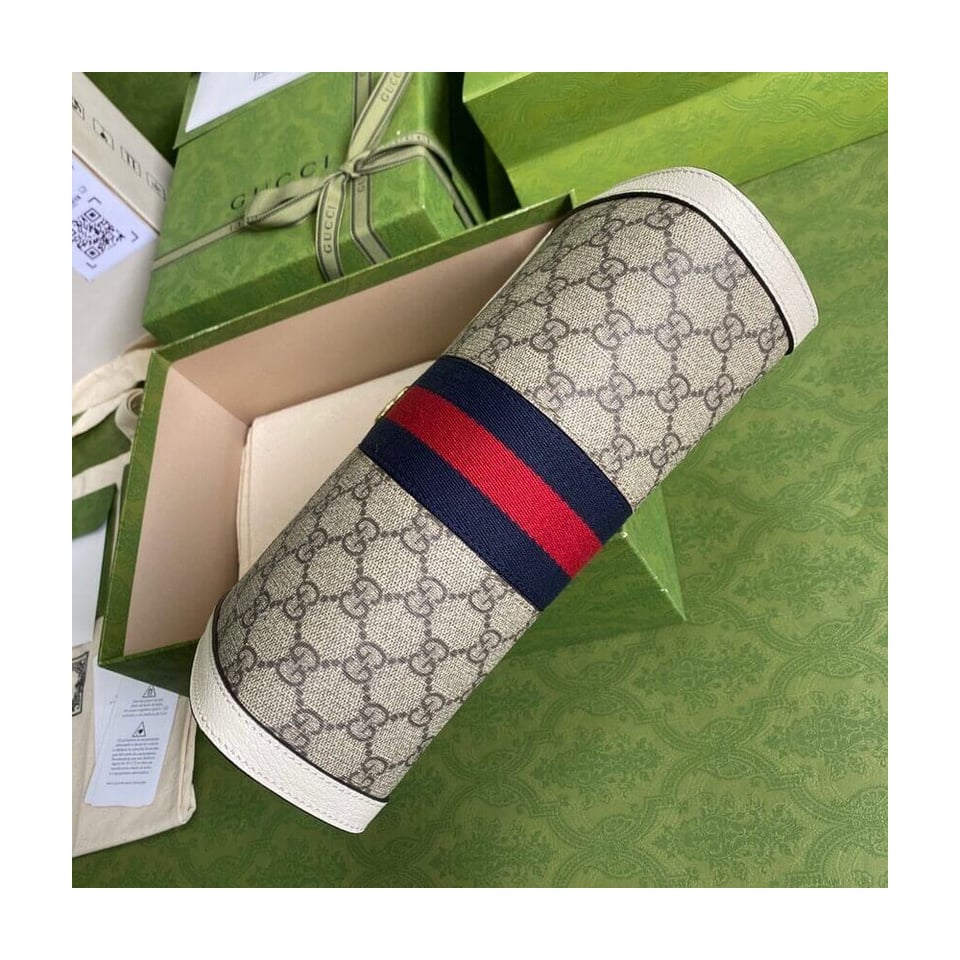 Gucci Ophidia GG Small Shoulder Bag White view 4